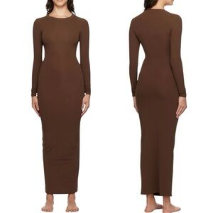 swarovski x skims jelly sheer cami long dress SKIMS x Swarovski Jelly Sheer Cami Long Dress Onyx - FW23